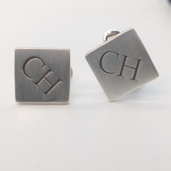 Square Cufflinks Personalised  Steel - Image 5