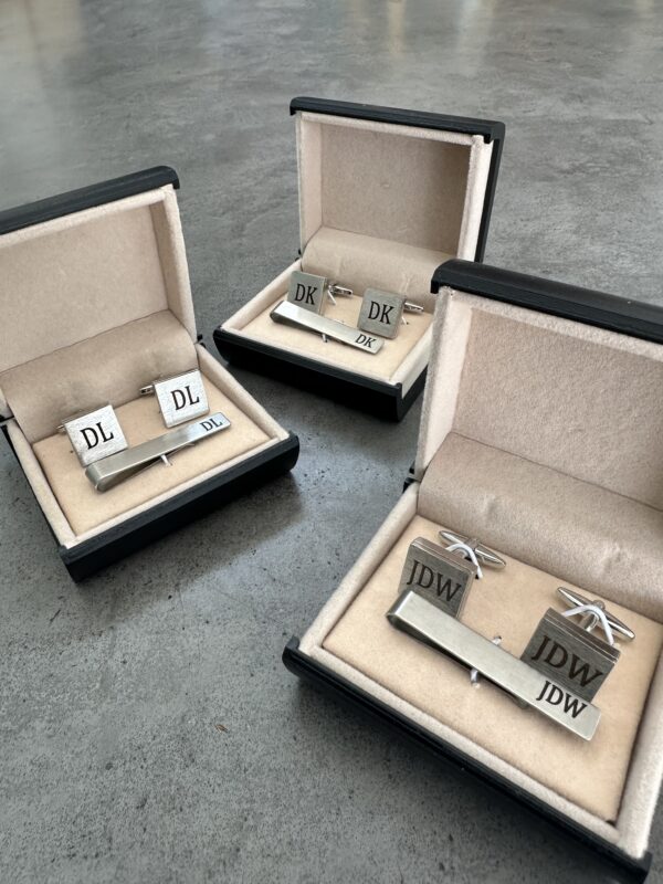 Square Cufflinks Personalised  Steel - Image 4