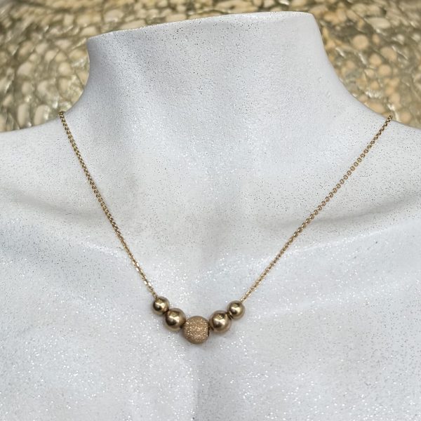 Graduated 5 Gold Balls Necklace