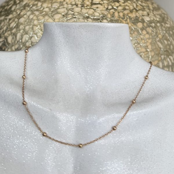 9ct Rose Gold Chain With Balls