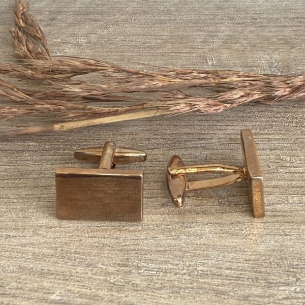 Rectangular Cufflinks Personalised Steel