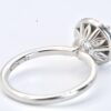 Halo 1.50ct Moissanite & Hidden collar 9ct White Gold Ring - Image 2
