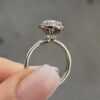 Halo 1.50ct Moissanite & Hidden collar 9ct White Gold Ring - Image 3