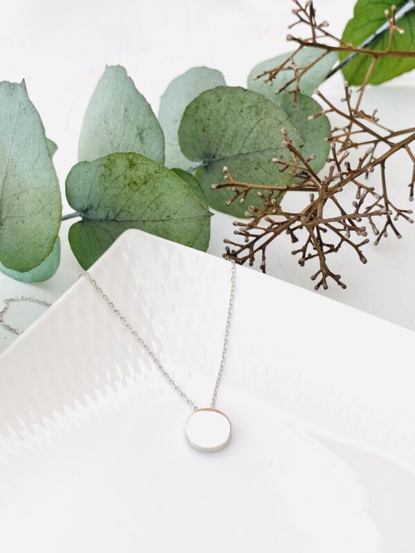 Slider Disc Pendant 9mm Silv