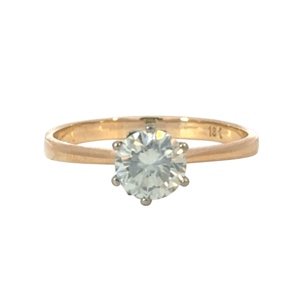 1ct Round Solitaire Two Tone