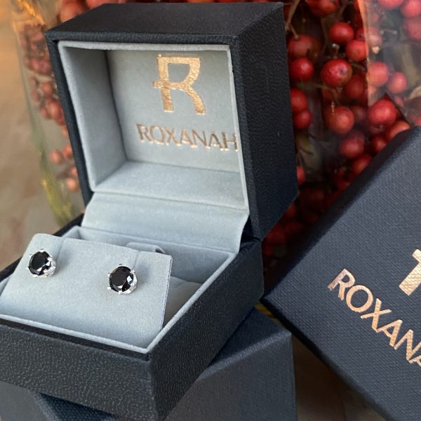 5.5mm Black Moissanite Studs - Image 2