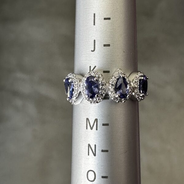 Blue Halo Shapes CZ Eternity