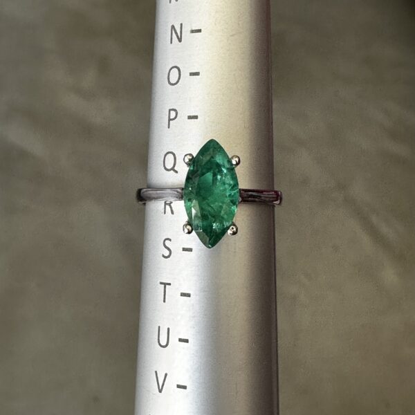 Green Marquise Solitaire Ring