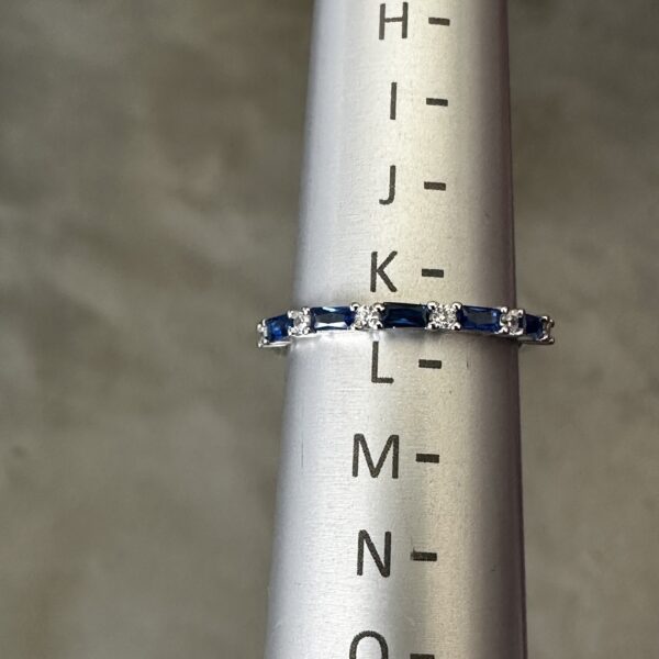 Blue CZ Baguettes Eternity