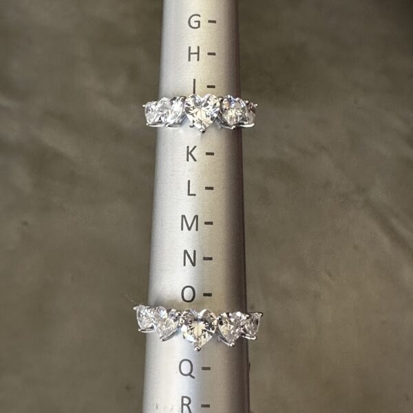 Hearts White CZ Eternity