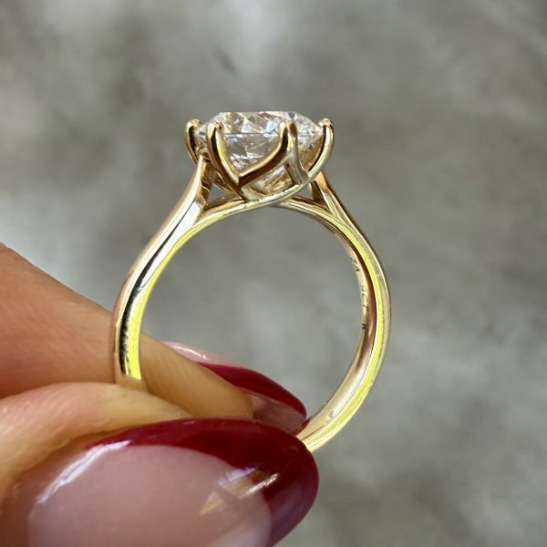 Round Solitaire Lab Diamond Ring 2.15ct D;VS1 - Image 3