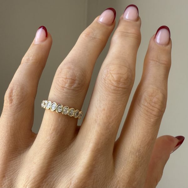 Tubes Oval Lab Diamonds Eternity Ring - Image 2