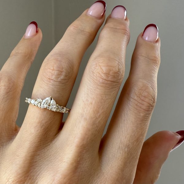 Pear & Marquise Moissanites Arranged Eternity - Image 2