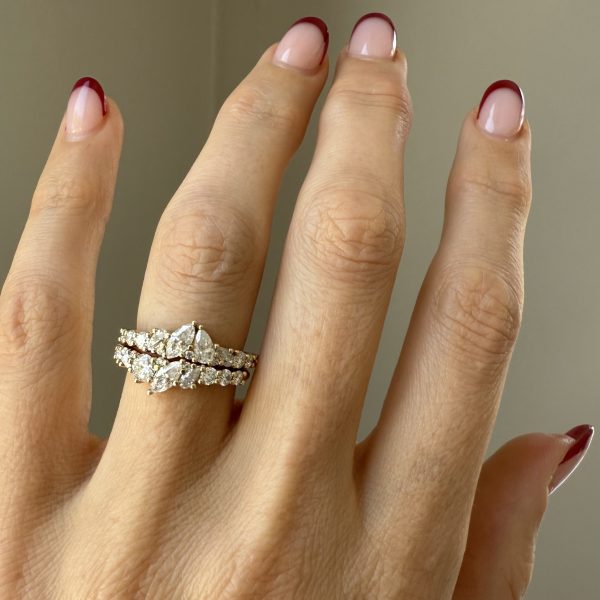 Pear & Marquise Moissanites Arranged Eternity - Image 3