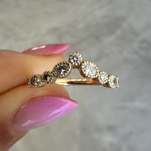 Ovals & Rounds Pointed Milgrain Eternity