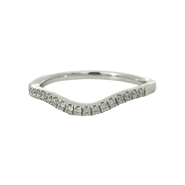 Wave Shaped Moissanite Eternity Band