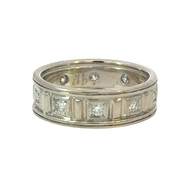 Broad Migraine White Gold Constellation Eternity