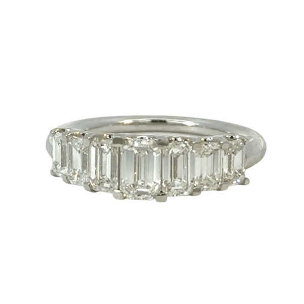 18ct White Gold Lab Diamonds Baguettes Eternity