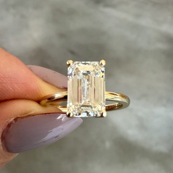 Emerald Lab Diamond 2.54ct Solitaire