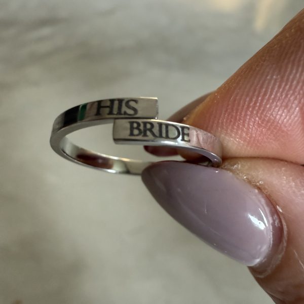 Dainty Crossover Custom Engraving Ring - Image 2