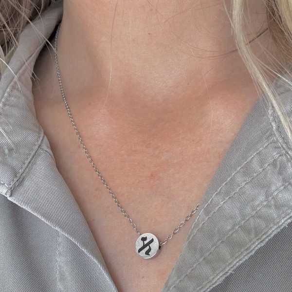 Slider Dot Necklace Custom Engraving - Image 2