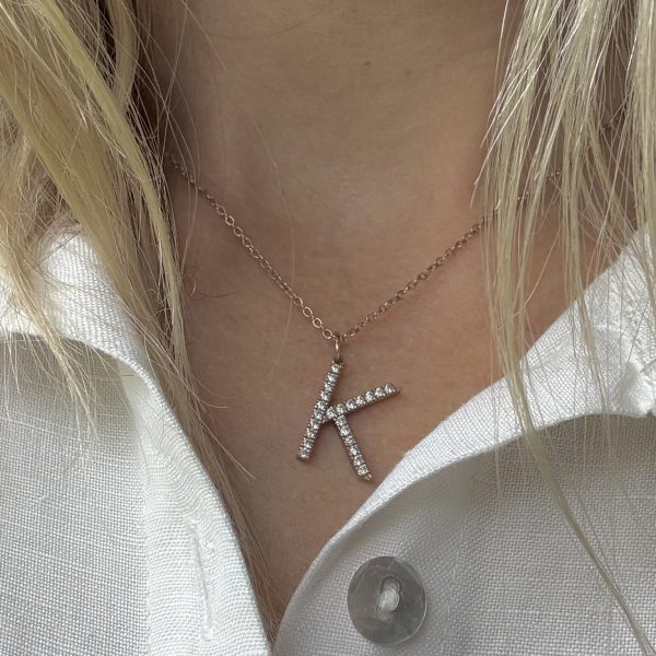 Cut Out Bling Letter Pendant