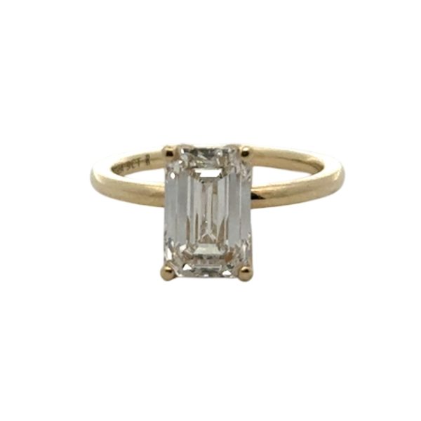 Emerald Lab Diamond 2.54ct Solitaire