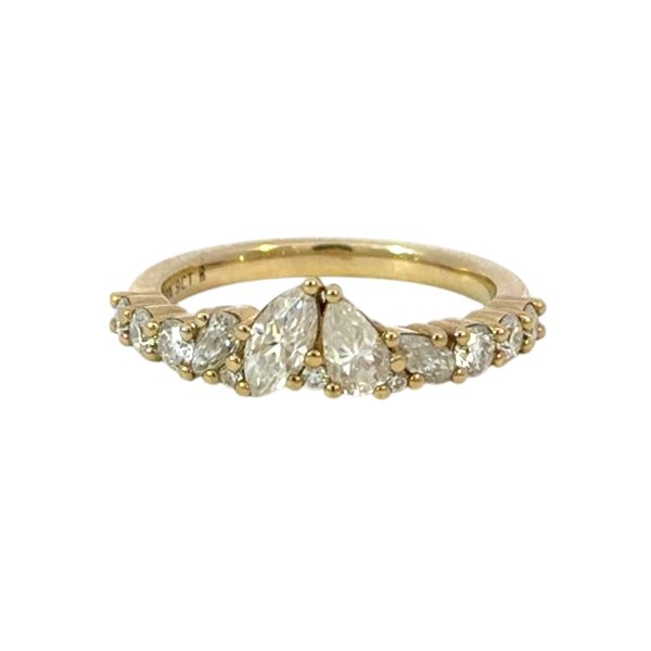 Pears & Marquise Moissanites Arranged Eternity