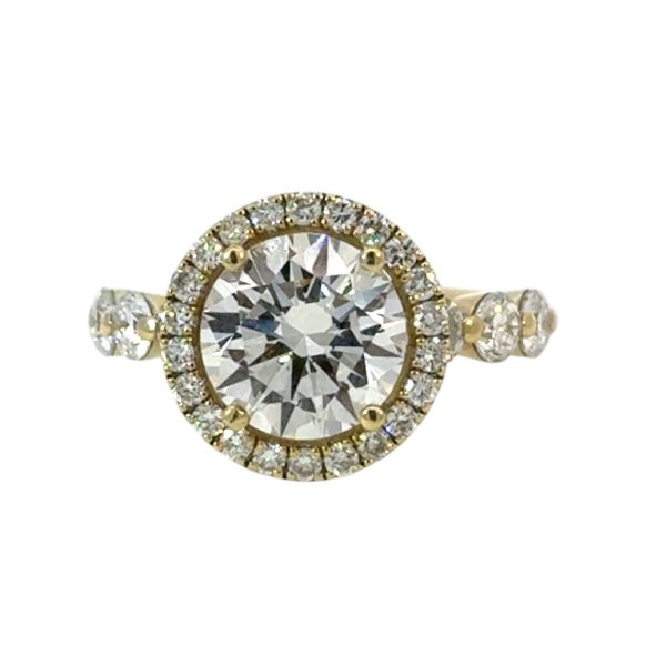 18ct Yellow Gold 3ct Halo Ring