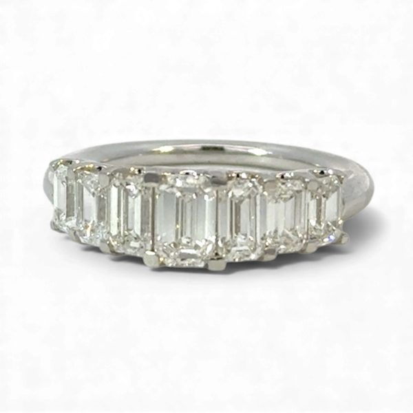 18ct White Gold Lab Diamonds Baguettes Eternity