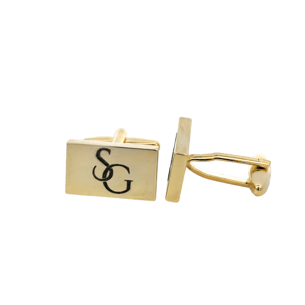 Rectangular or Square Cufflinks Personalised
