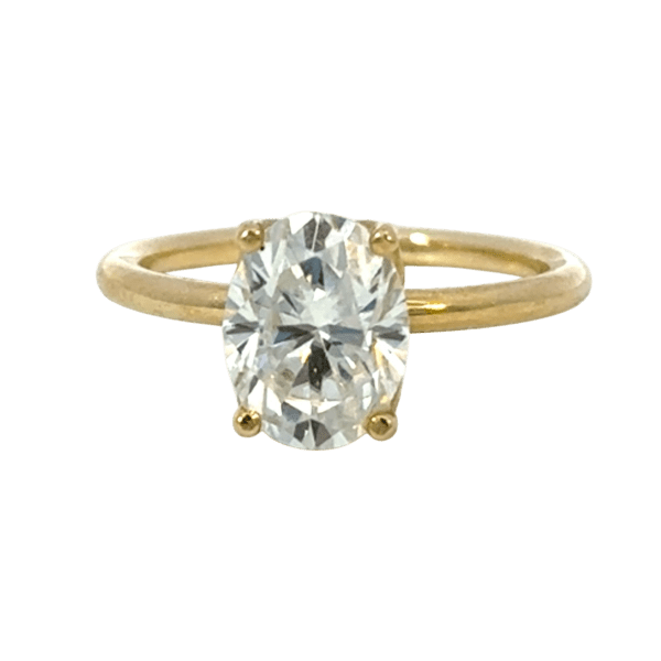 Oval Solitaire +-2ct Lab Diamond