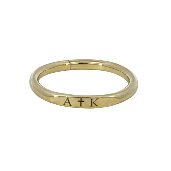 Luné Personalised 9ct Gold or Silver 2mm Band