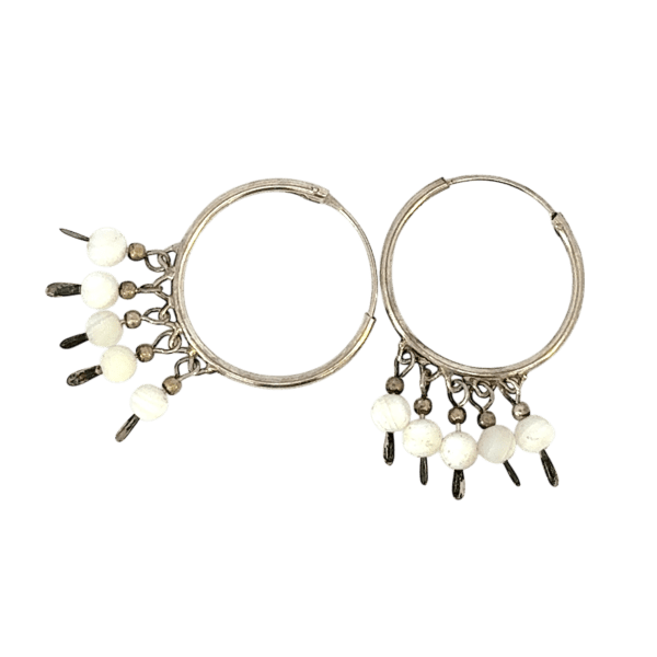 Traditional Beads Dangling Hoops