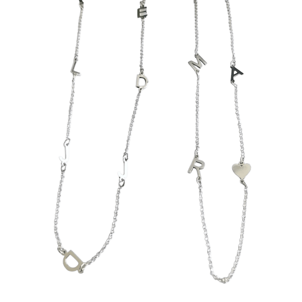 Dainty Cut Out Letter In Chain