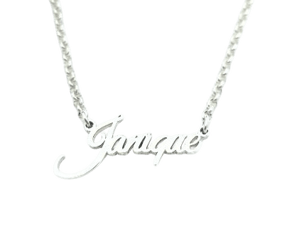 Personalised Name Cut Out Silver Necklace