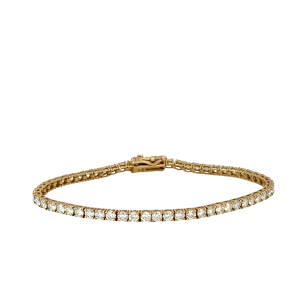 9ct Yellow Gold Tennis Bracelet 4.2ct Moissanites