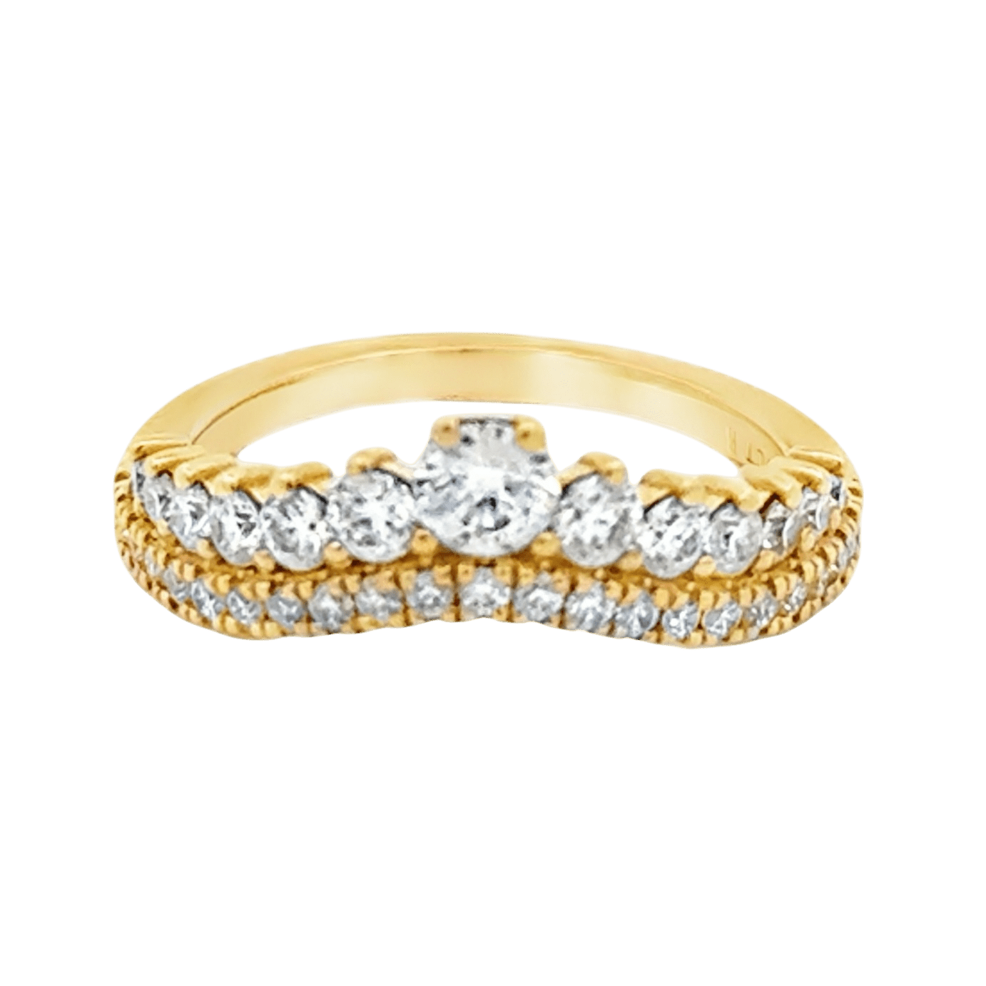 Double Crown Eternity White Moissanites