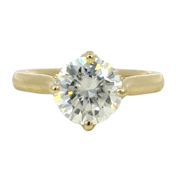 2ct Round Solitaire 4 claw With Hidden Bling